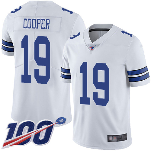 Men Dallas Cowboys Limited White Amari Cooper Road 19 100th Season Vapor Untouchable NFL Jersey